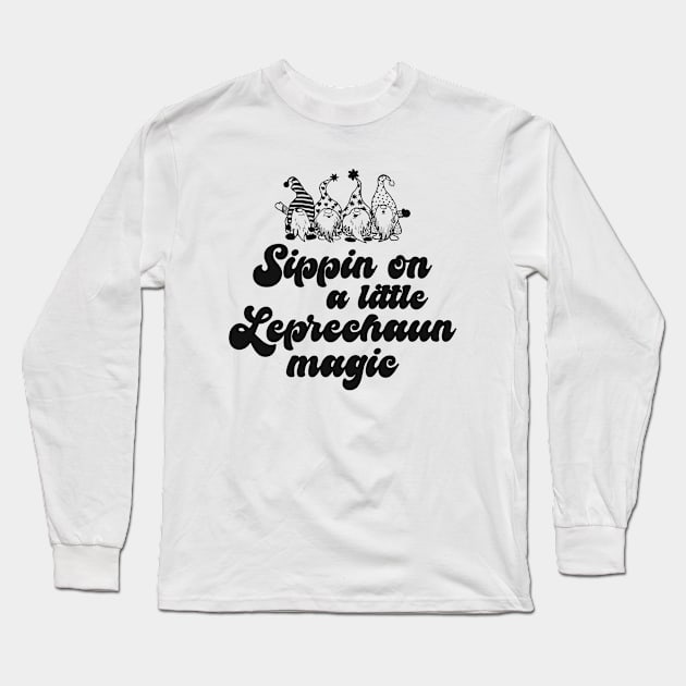 Sippin' on a Little Leprechaun Magic Long Sleeve T-Shirt by Nikki_Arts